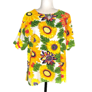 Lisa Ashley beaded sunflower t-shirt